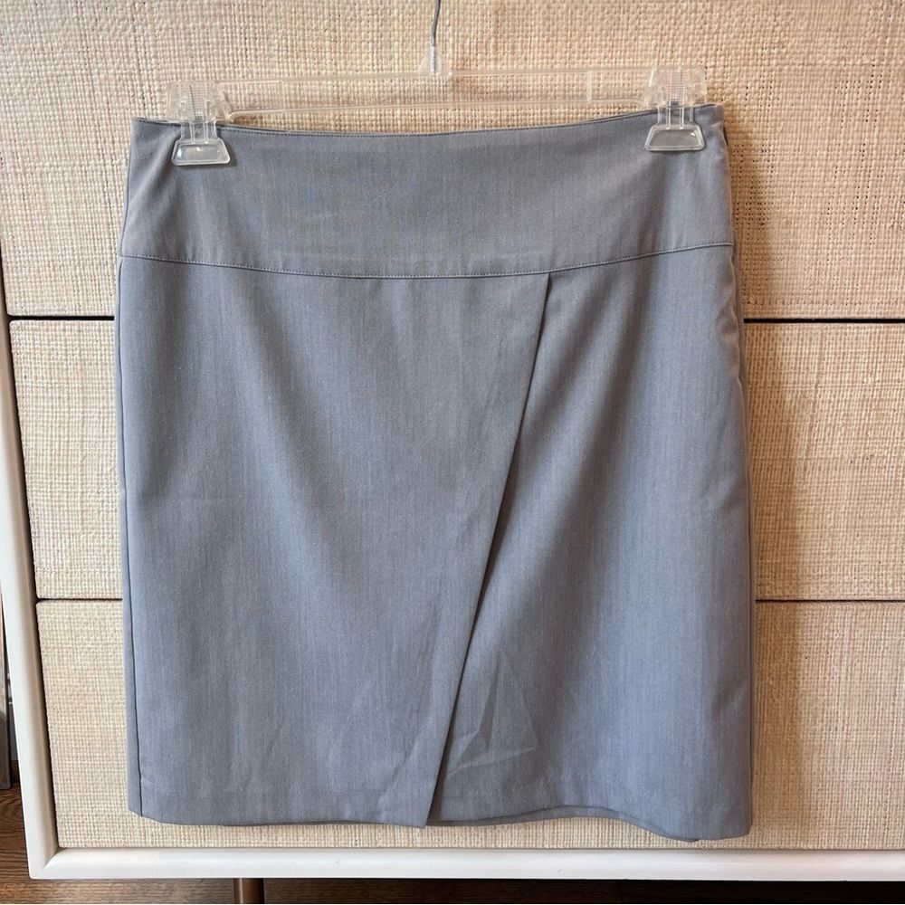 Vintage Stile Benetton Light Gray Pencil Skirt Suit Sz 42